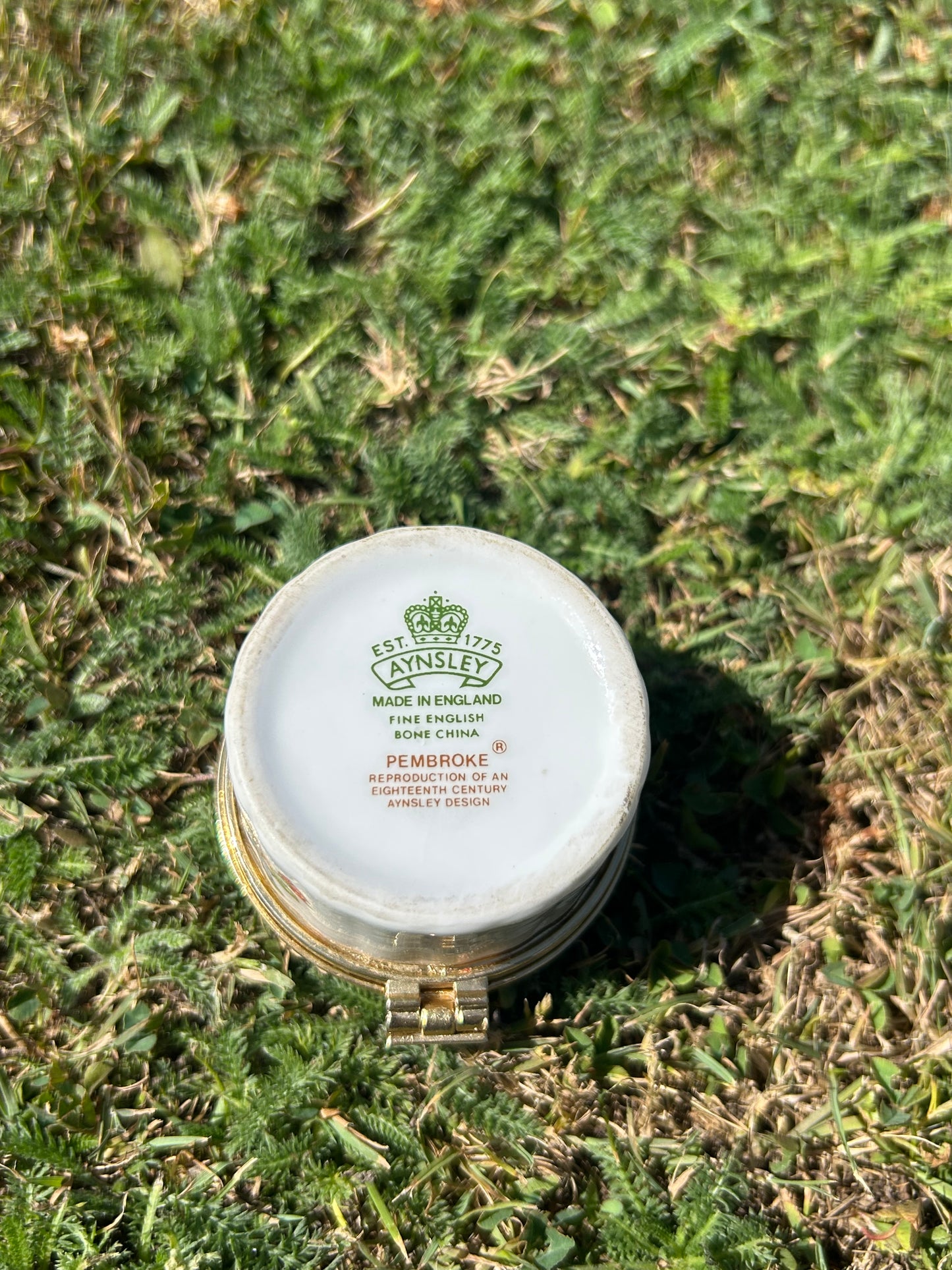 Vintage English Bone China Ring Box
