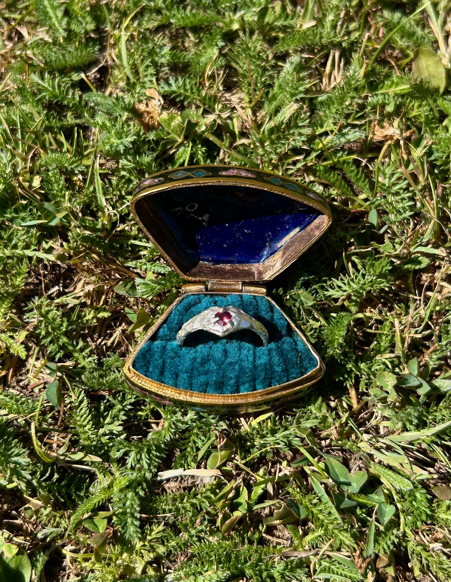 Vintage Cloisonné Ring Box