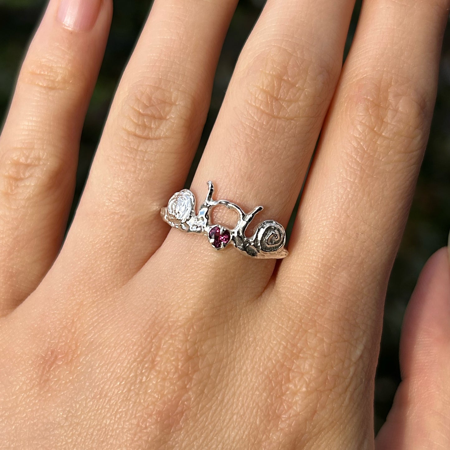 Snails in Love - Made To Order Sterling Silver Ring