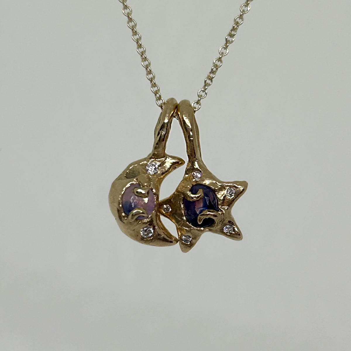 Sapphire & Diamond Moon - One of a Kind
