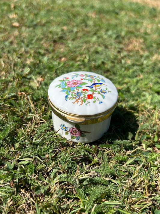 Vintage English Bone China Ring Box