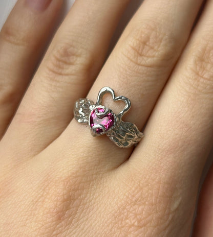 Pink Topaz Swans in Love - US 6.5/UK M