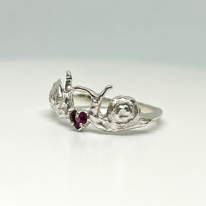 Snails in Love - Made To Order Sterling Silver Ring