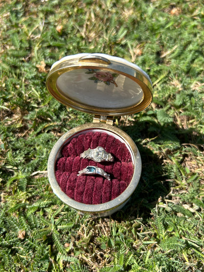 Vintage English Bone China Ring Box