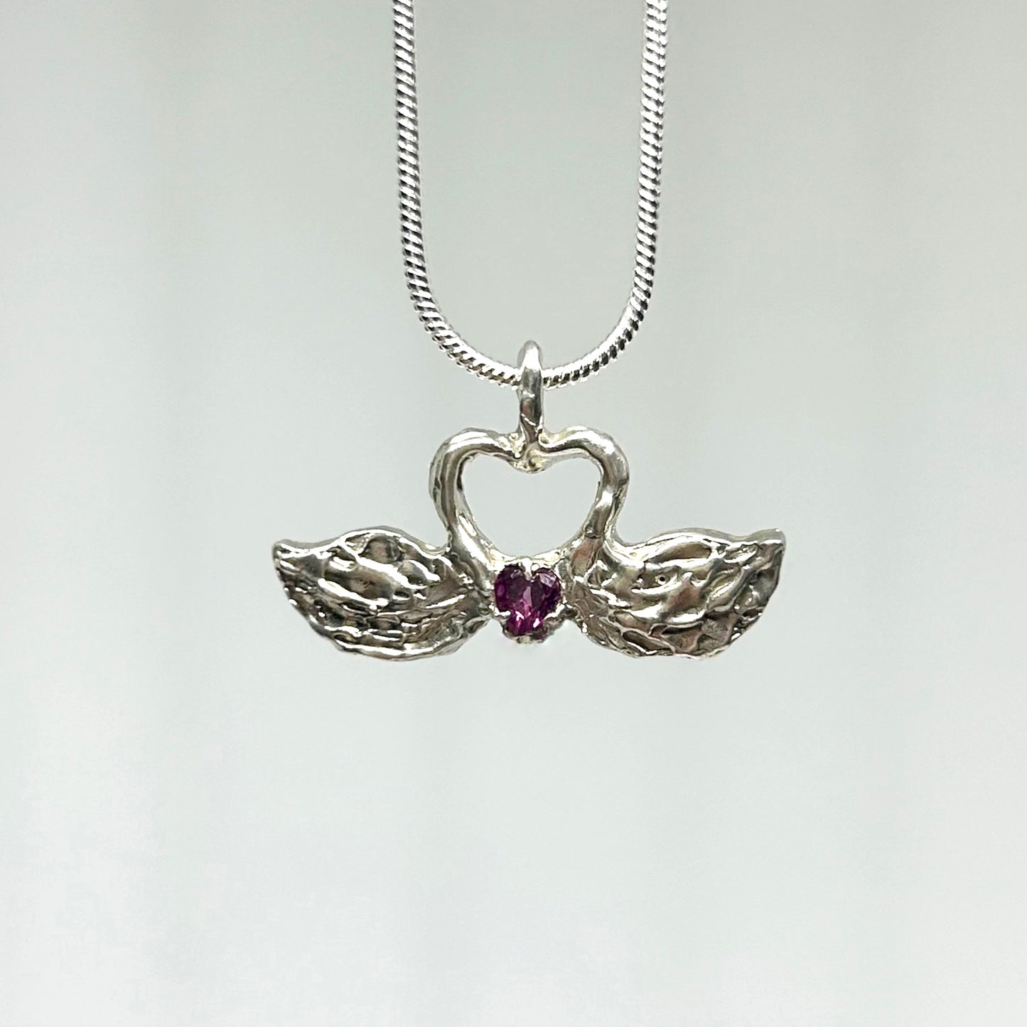 Swans in Love - Made To Order Sterling Silver Pendant