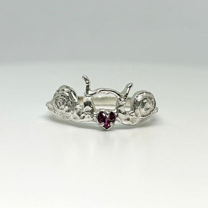 Snails in Love - Made To Order Sterling Silver Ring