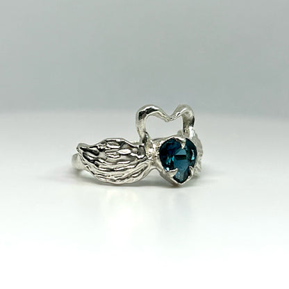 London Blue Topaz Swans in Love - US 5.5/UK K