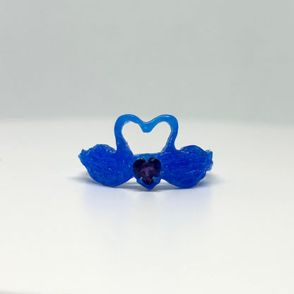 Amethyst Swans in Love - Ready To Cast