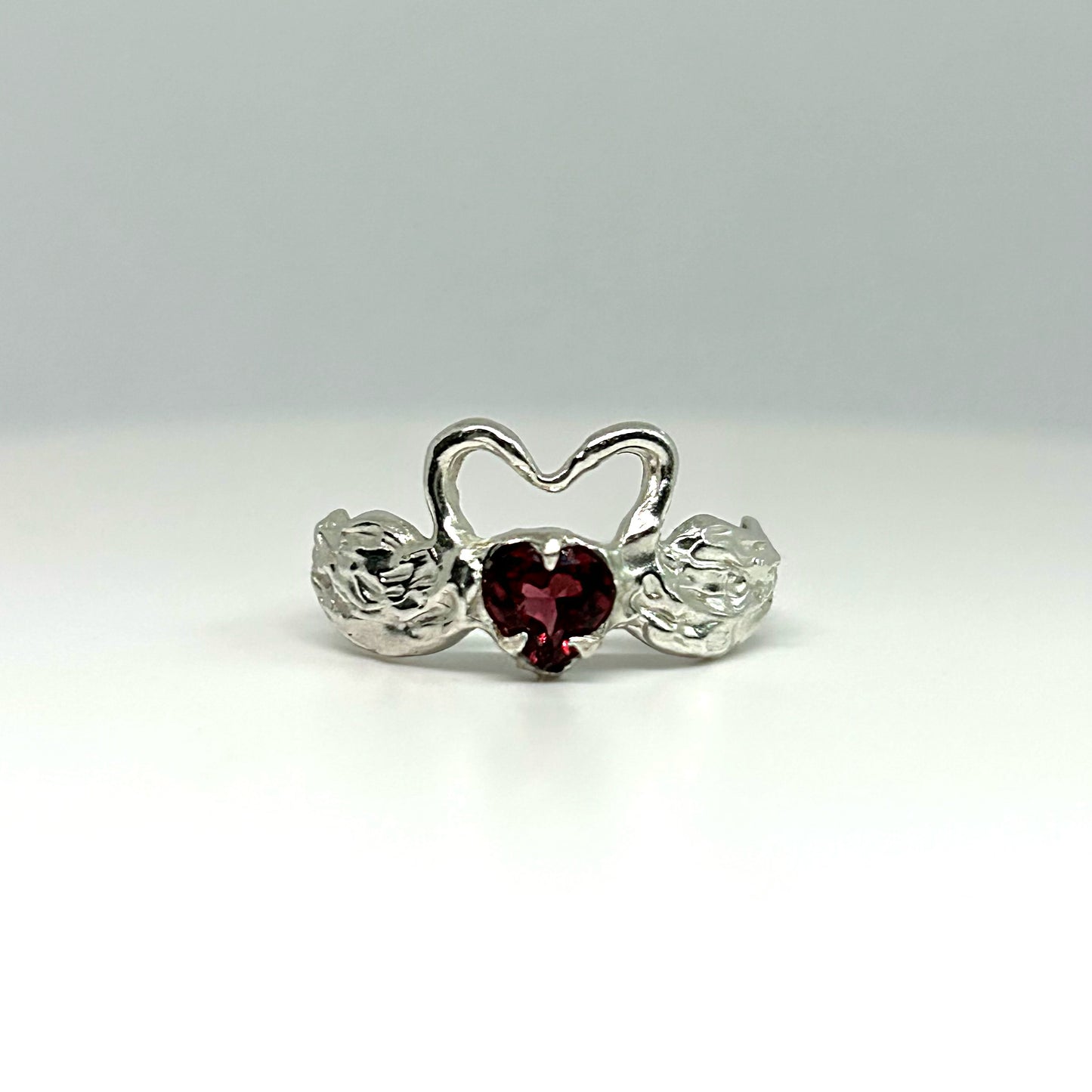 Rhodolite Garnet Swans in Love - US 6/UK L