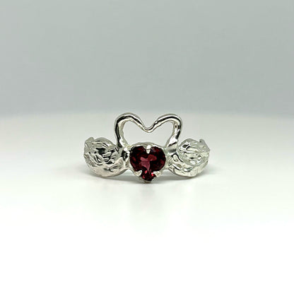 Rhodolite Garnet Swans in Love - US 6/UK L