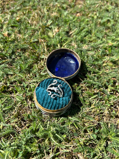 Vintage Cloisonné Floral Ring Box