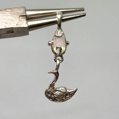 Swan & Opal Necklace - One of a Kind
