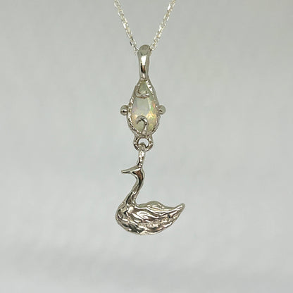 Swan & Opal Necklace - One of a Kind