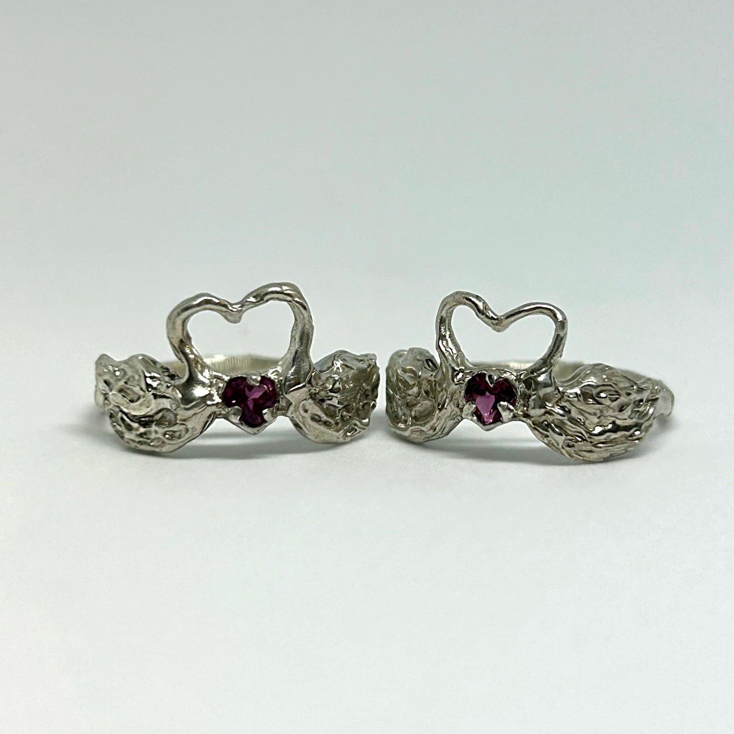 Swans in Love - Made To Order Sterling Silver Ring