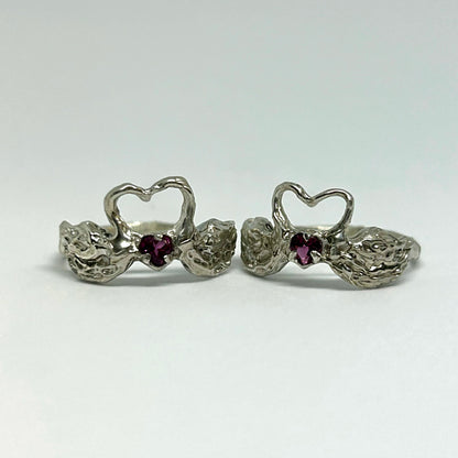 Swans in Love - Made To Order Sterling Silver Ring