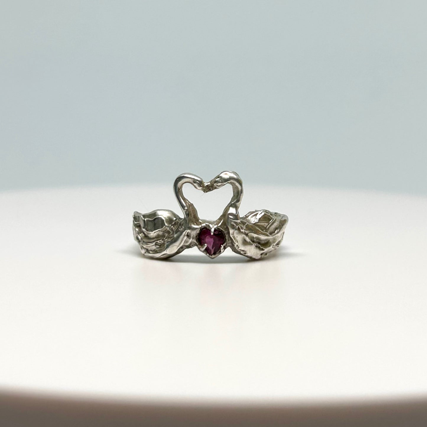 Swans in Love - Made To Order Sterling Silver Ring