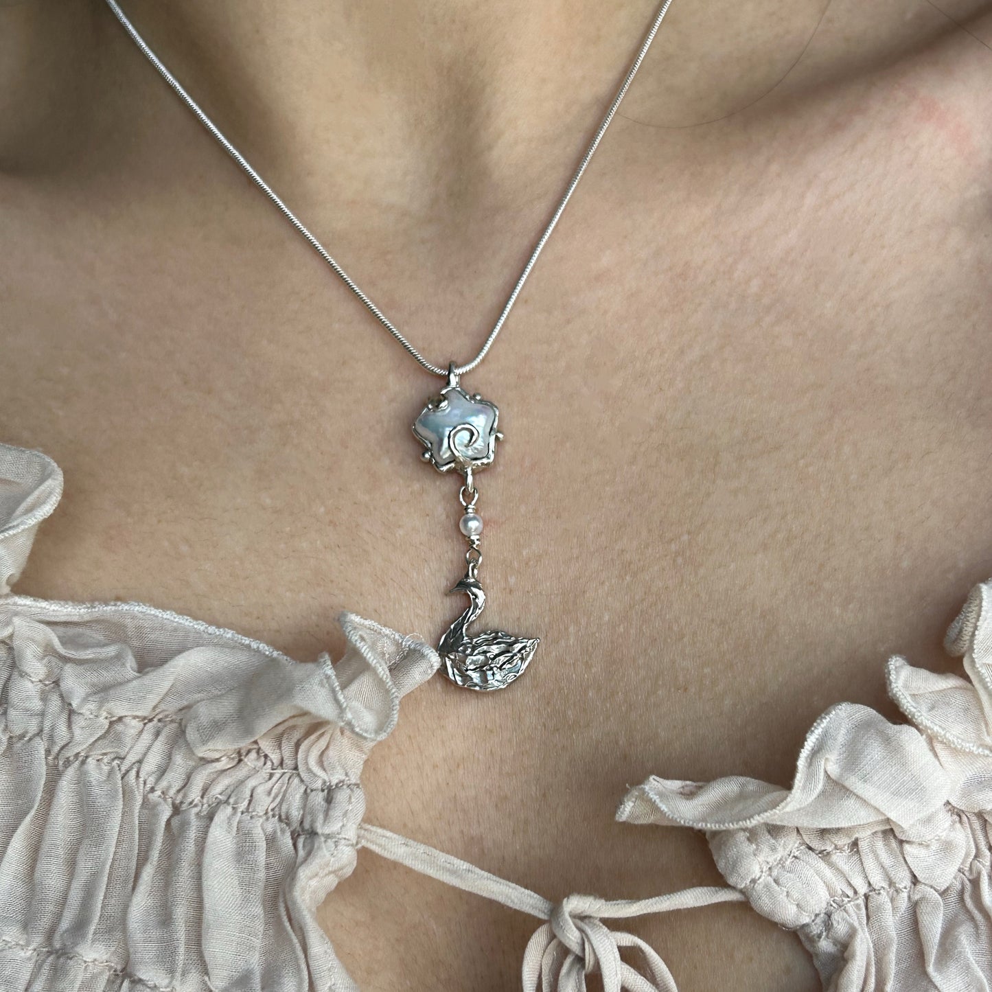 Swan Princess - Made To Order Sterling Silver Pendant