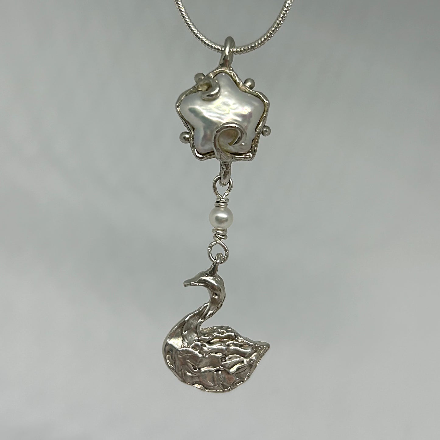 Swan Princess - Made To Order Sterling Silver Pendant