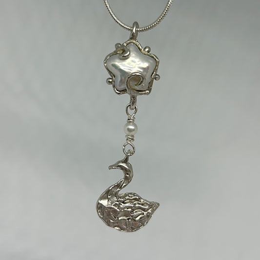 Swan Princess - Made To Order Sterling Silver Pendant