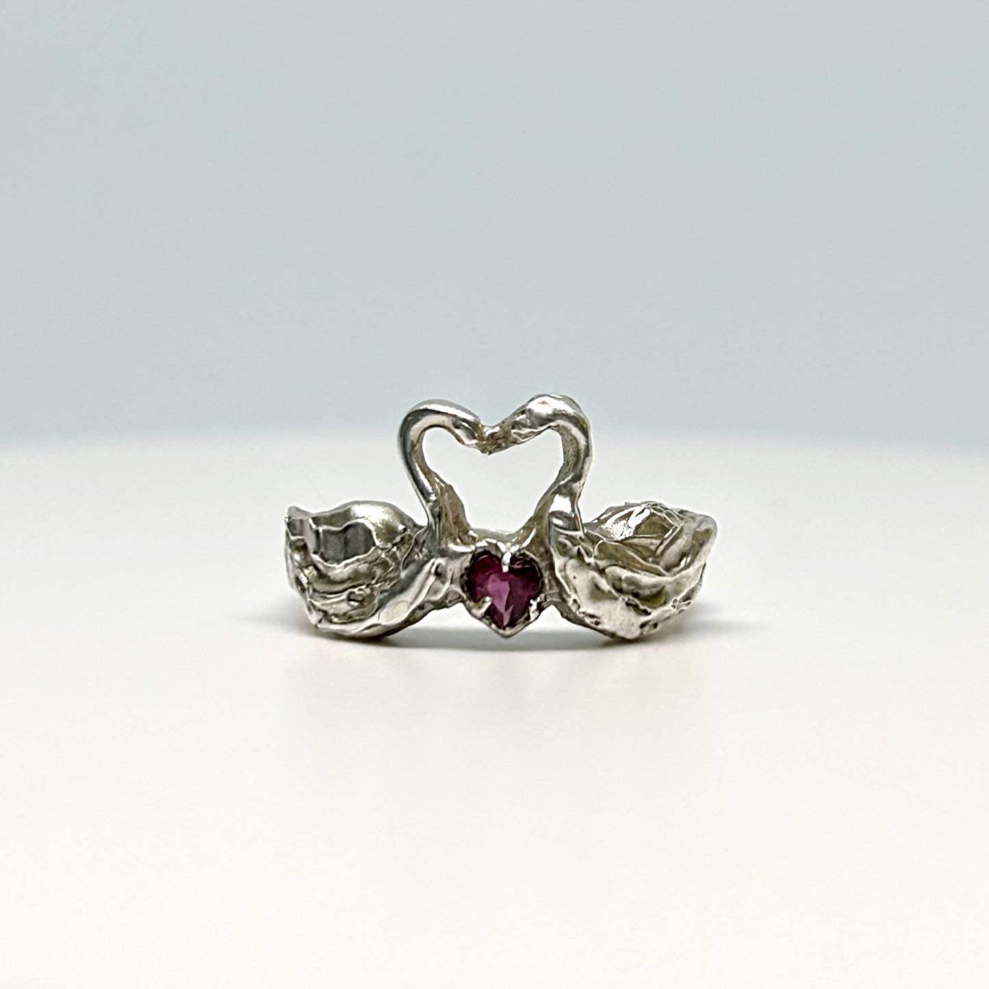 Swans in Love - Made To Order Sterling Silver Ring