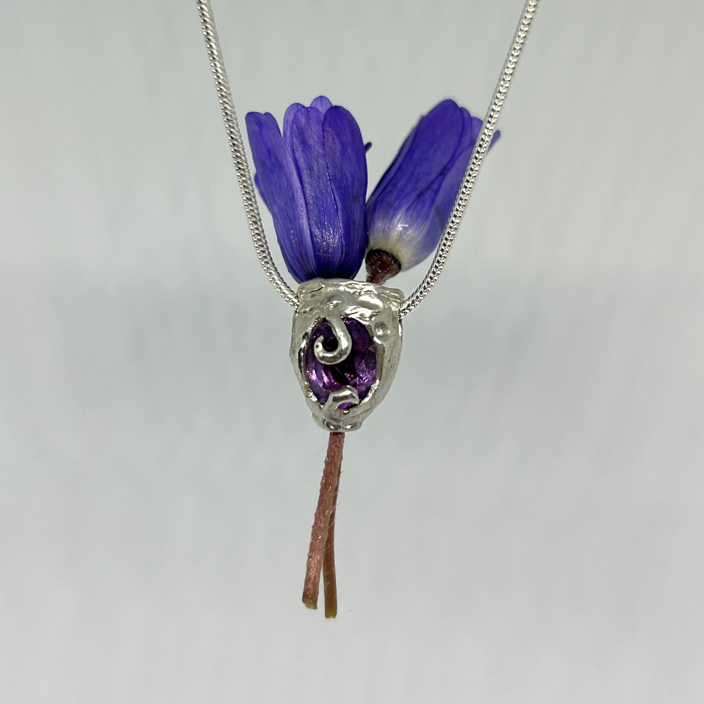 Amethyst Vase Necklace - One of a Kind
