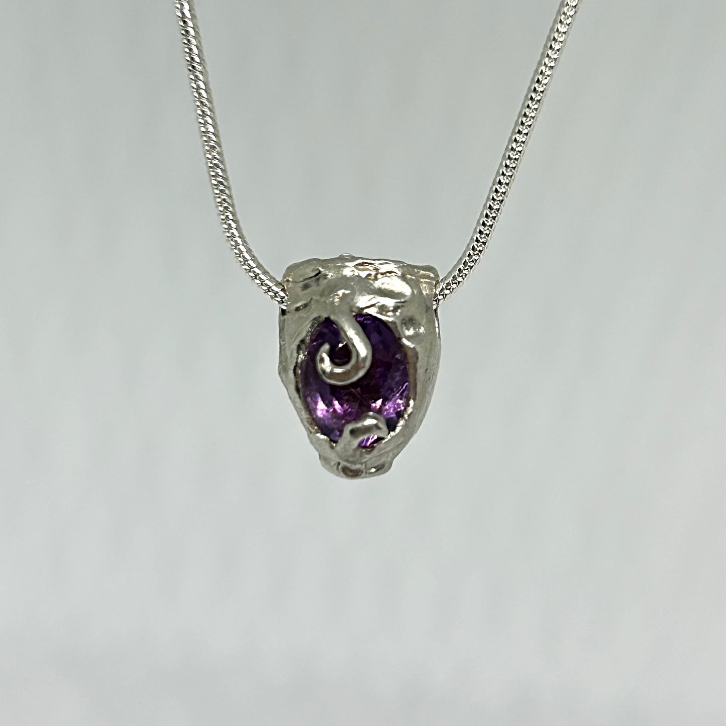 Amethyst Vase Necklace - One of a Kind