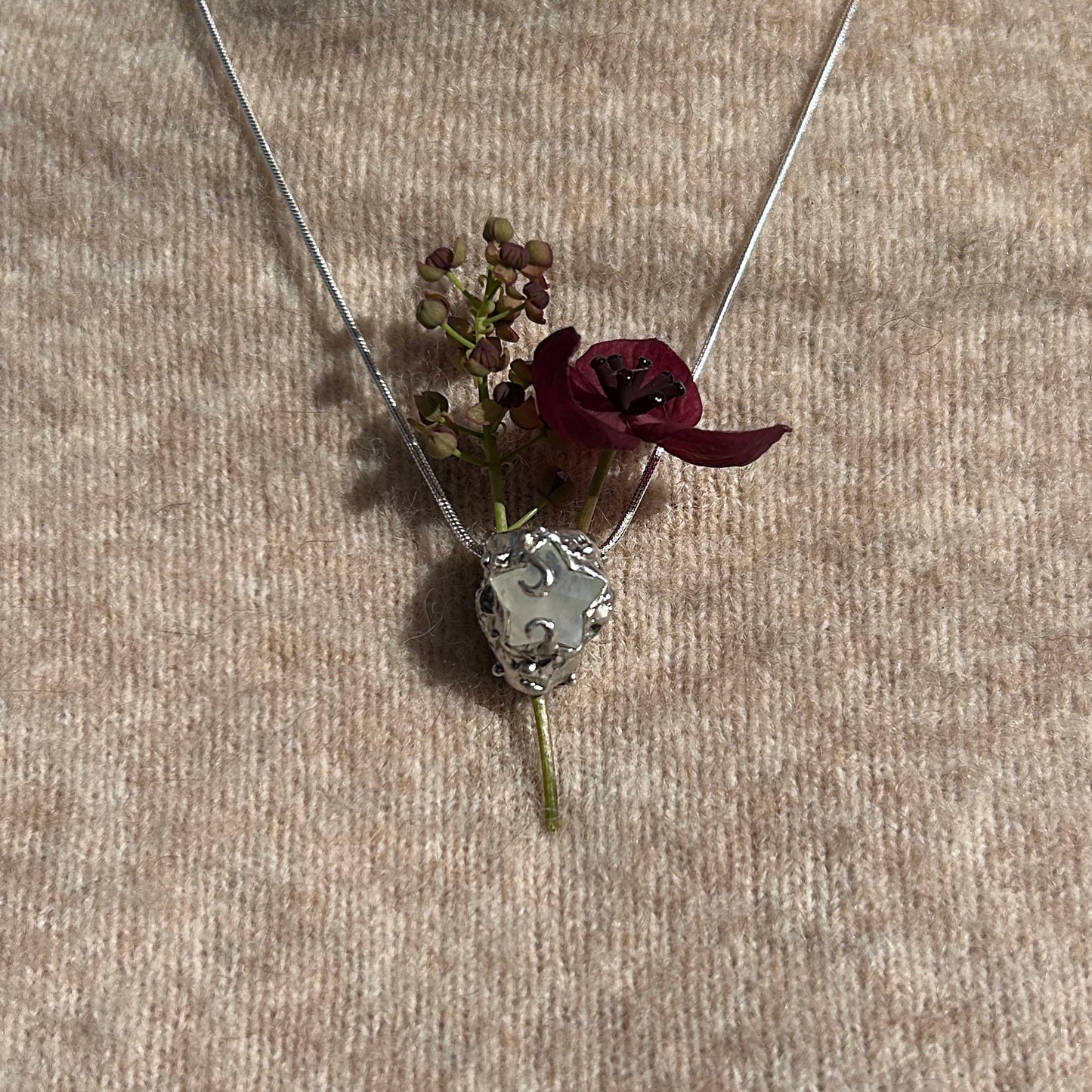 Moonstone Vase Necklace - One of a Kind