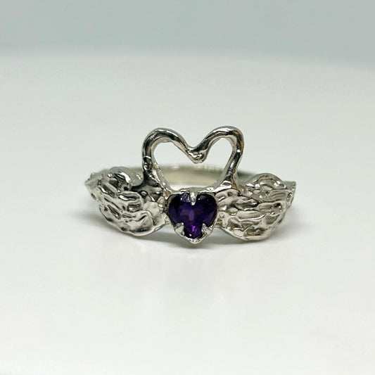 Amethyst Swans in Love - US 7/UK N