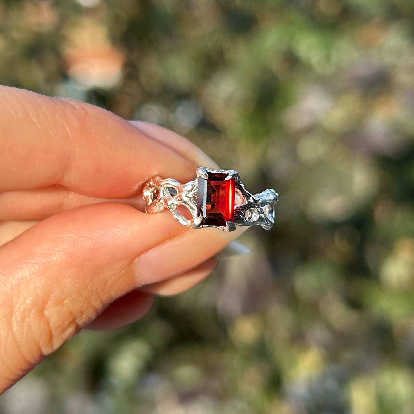 Garnet Andromeda Ring - US 6.5/UK M
