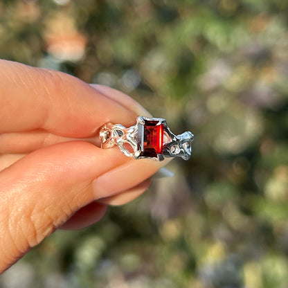 Garnet Andromeda Ring - US 6.5/UK M