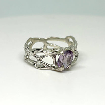Amethyst Andromeda Ring - US 7.5/UK O